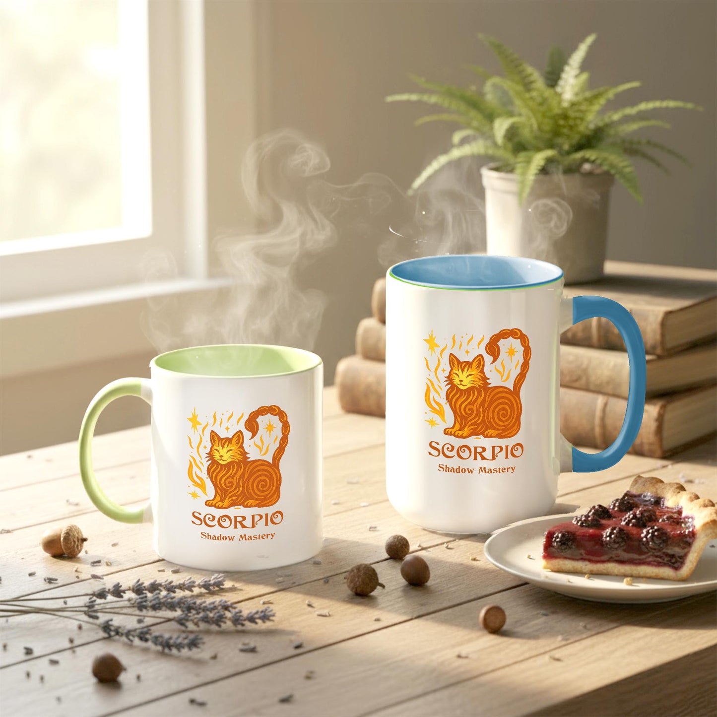 Scorpio Zodiac Cat Mug - Color Pop | Astrological Sign Coffee Mug 11 or 15 oz