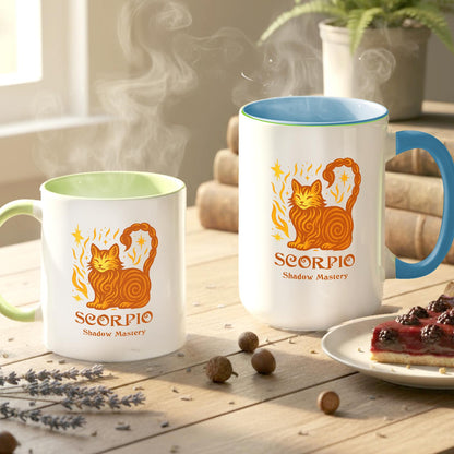 Scorpio Zodiac Cat Mug - Color Pop | Astrological Sign Coffee Mug 11 or 15 oz