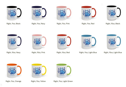 Virgo Zodiac Cat Mug - Color Pop | Astrological Sign Coffee Mug 11 or 15 oz