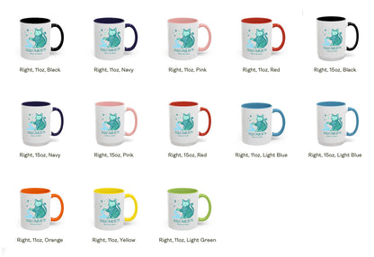 Aquarius Zodiac Cat Mug - Color Pop | Astrological Sign Coffee Cup 11 or 15 oz