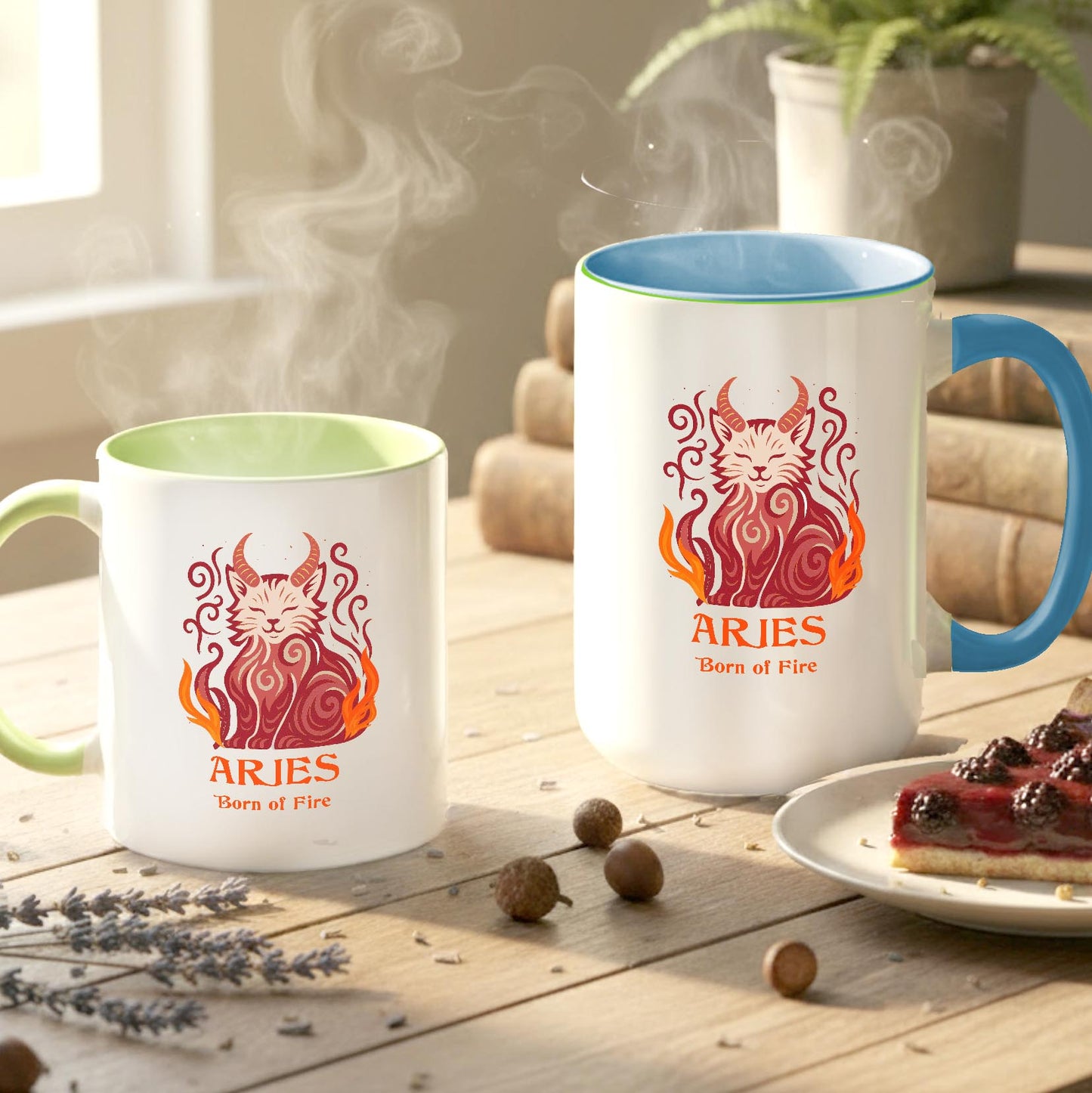 Aries Zodiac Cat Mug - Color Pop | Astrological Sign Coffee Cup 11 or 15 oz