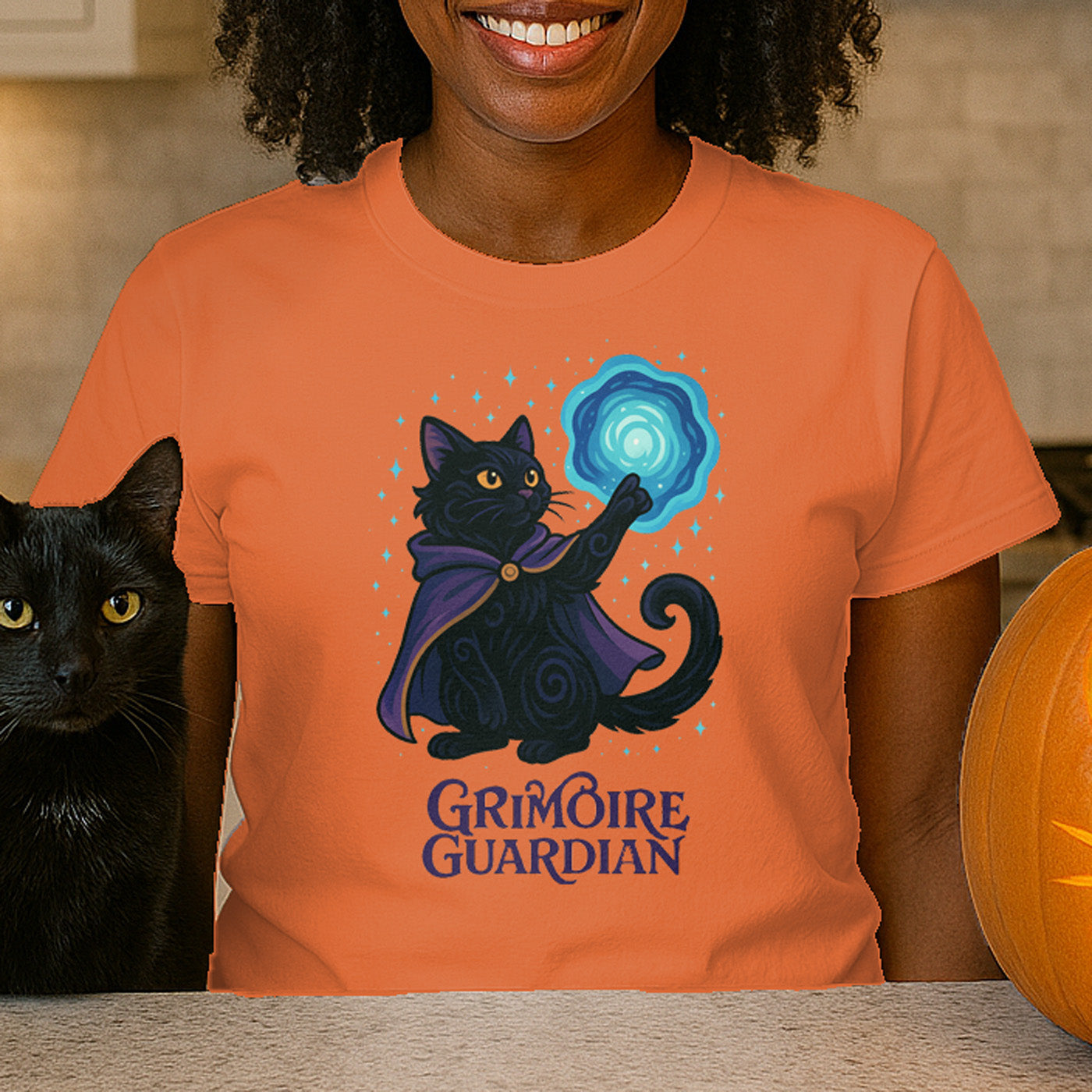 Grimoire Guardian Cat Tee