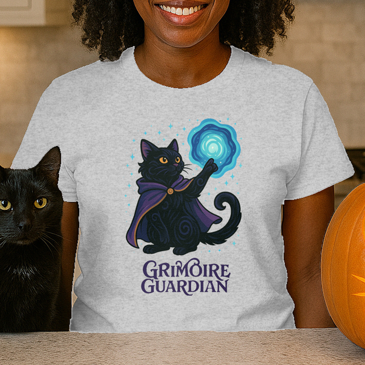Grimoire Guardian Cat Tee