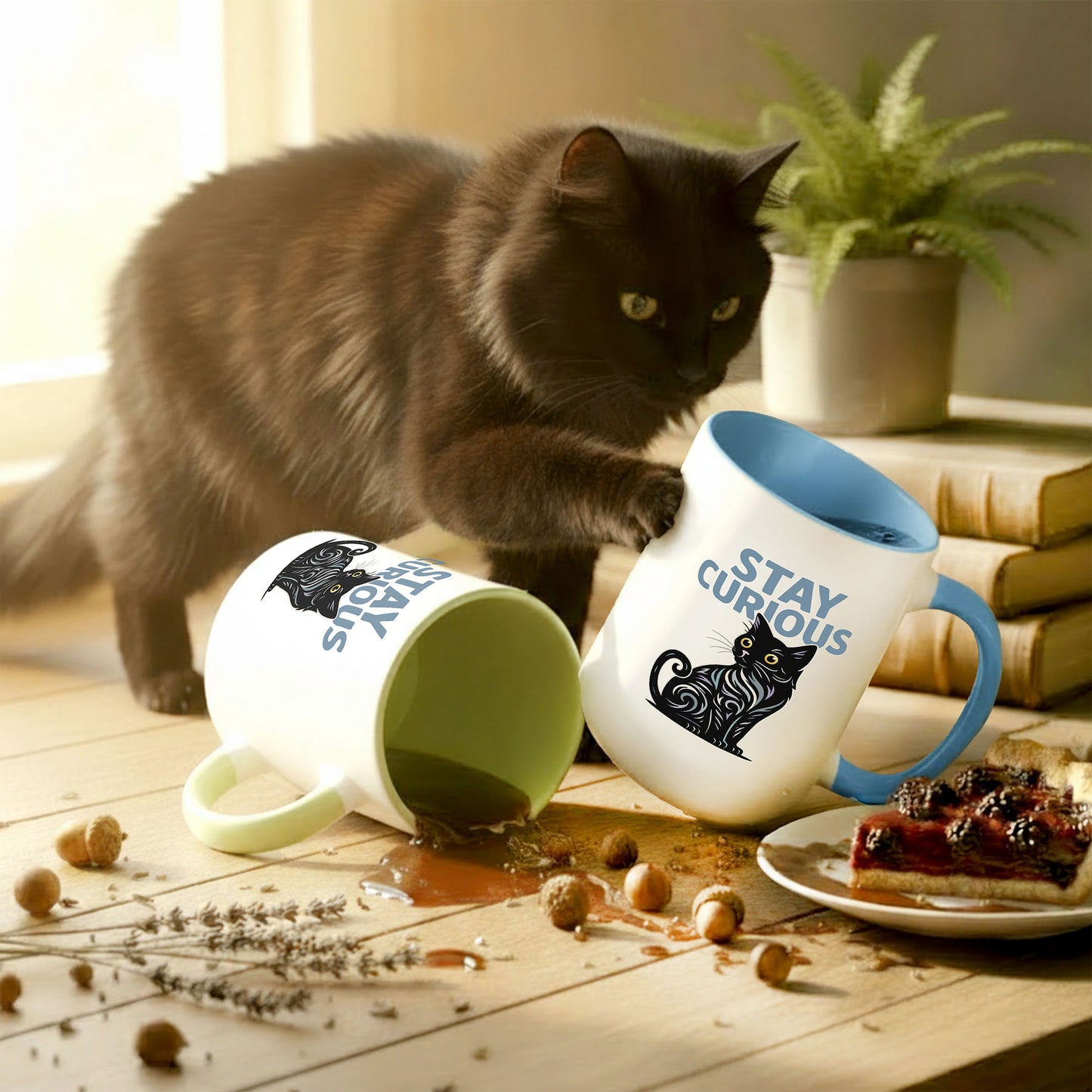 Stay Curious Cat Mug - Color Pop | 11 and 15 oz