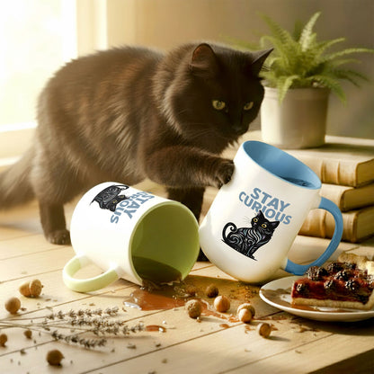 Stay Curious Cat Mug - Color Pop | 11 and 15 oz