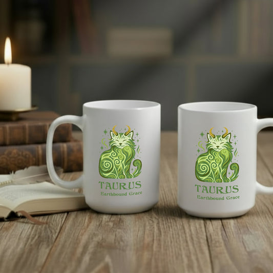 Taurus Zodiac Mug | Astrological Sun Sign Mug 11 oz + 15 oz